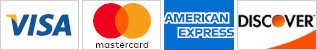 we accept visa, mastercard, american express, discover