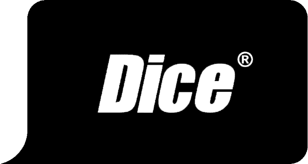Dice Staffing Logo Black and White