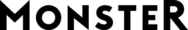 Monster Staffing Logo Black and White